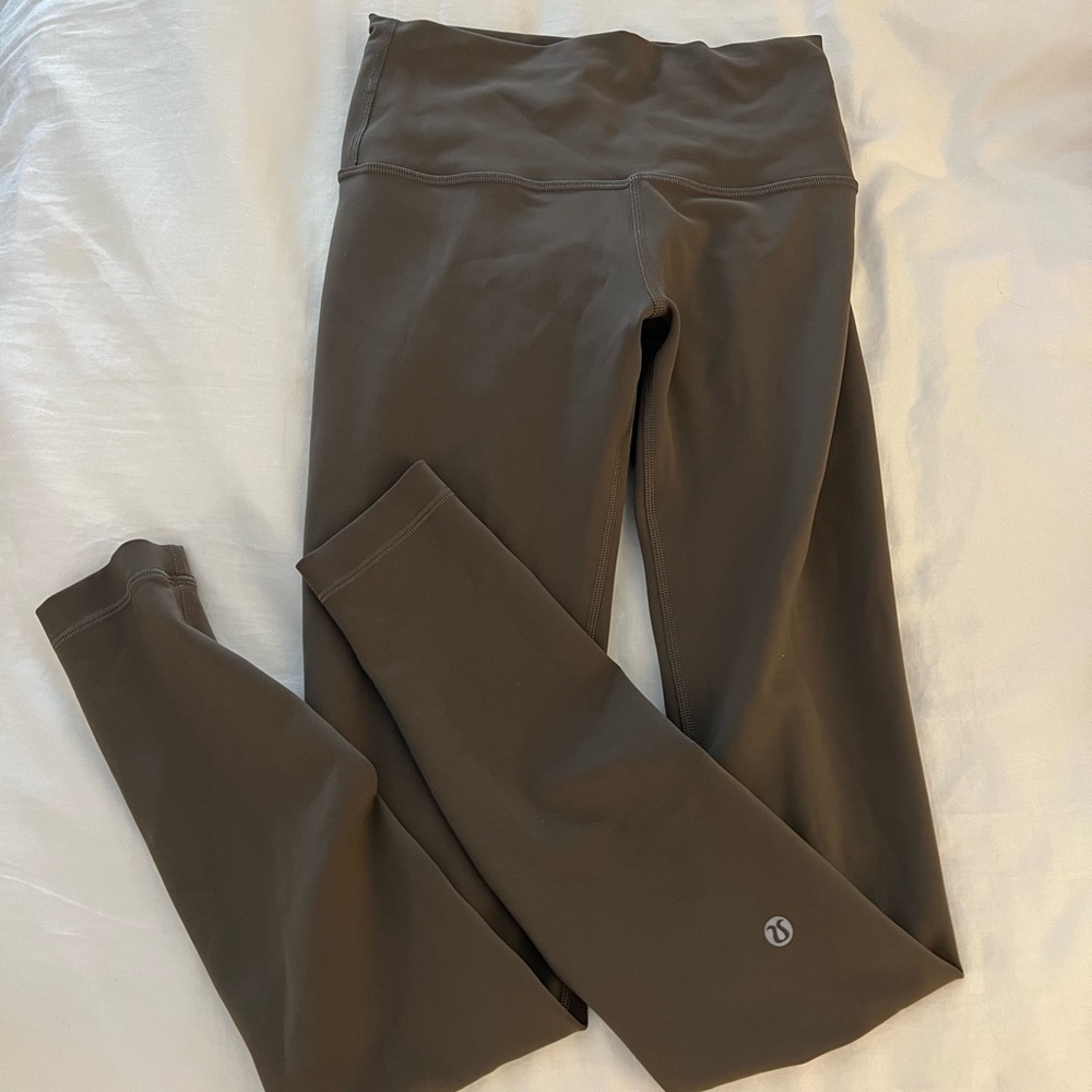 Lululemon green wunder under high rise tight 28”